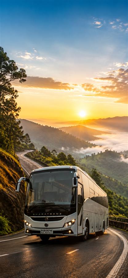 Parvathi Bus Rentals mobile hero vehicle