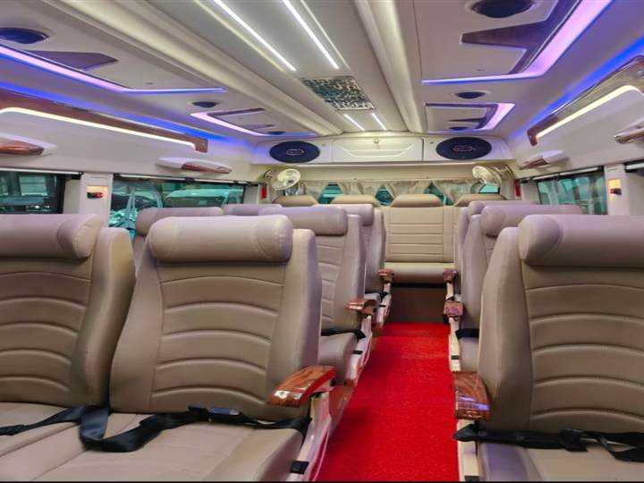12+1 seater AC tempo traveller exterior for Bangalore